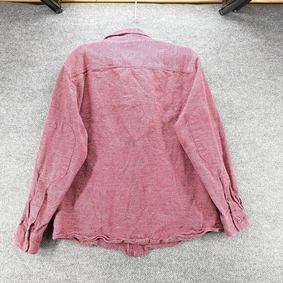 Dickies Men's Button Up Shirt Red Large Long Sleeve Chest Pocket Cotton Casual - Picture 5 of 12